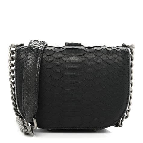 chanel snakeskin bag black|CHANEL Snakeskin Box Kisslock Crosssbody Black.